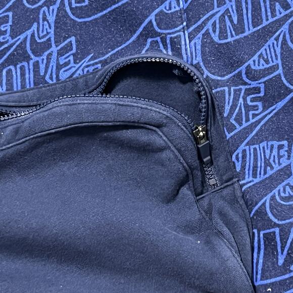 Nike Hoodie Boys XL Blue All Over Print AOP Zip Pocket Pullover Sweatshirt - Picture 5 of 13